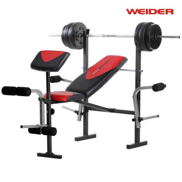 Power bench with racks and barbell Weider Pro 256 (15999)